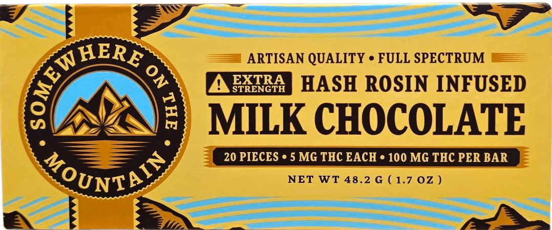 Somewhere On The Mountain Somewhere On The Mountain 100MG Milk Hash Rosin Chocolate Bar