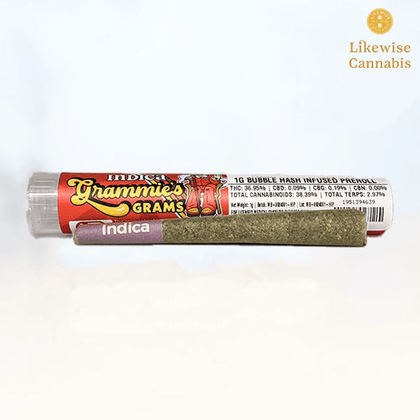 Grammies GUSH MINTS 1G BUBBLE HASH INFUSED PREROLL - GRAMMIES