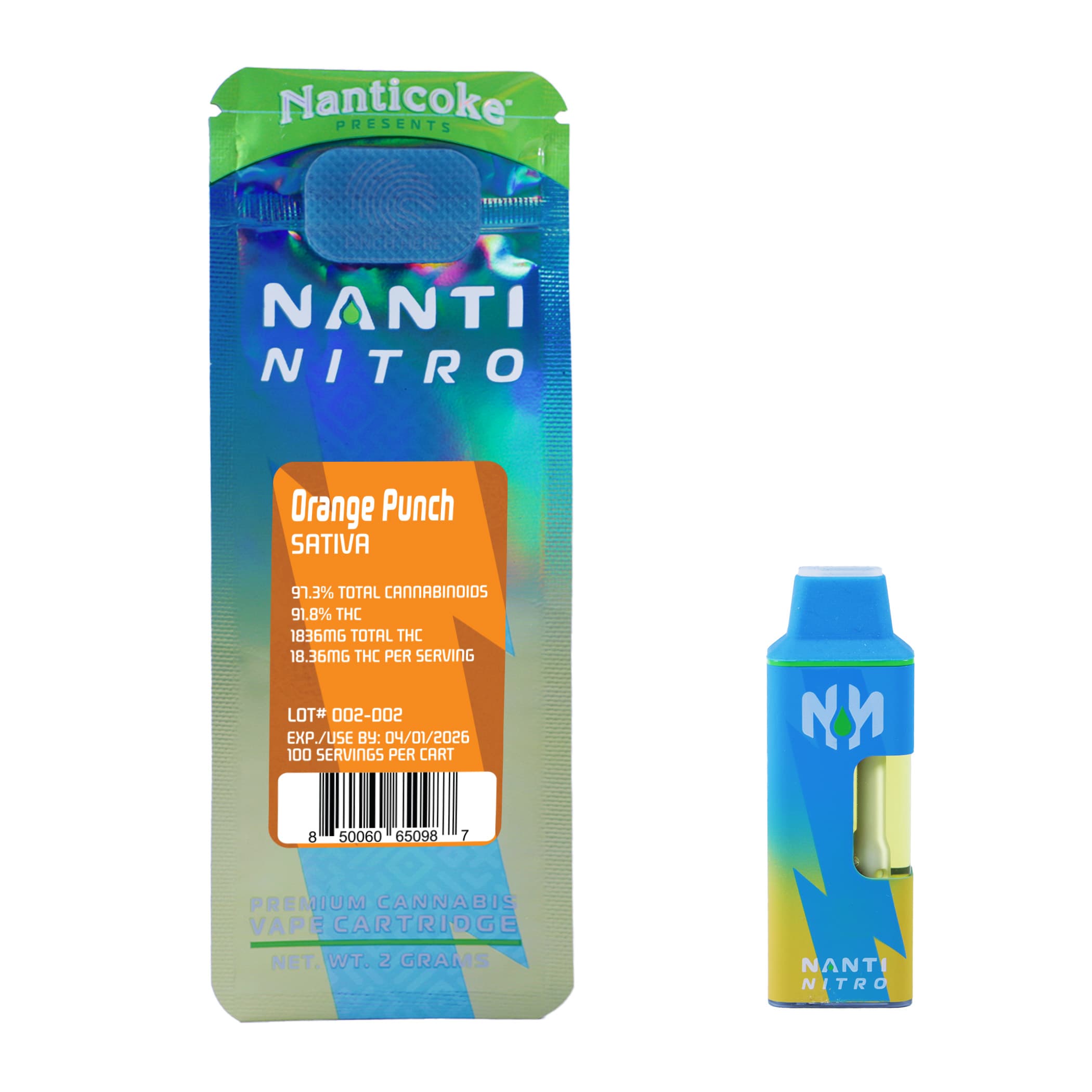Nanti Nitro Orange Punch | 2g AIO Vape (Sativa)