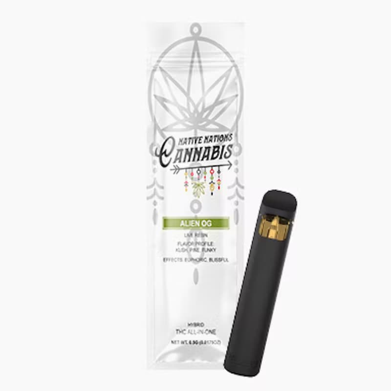 Native Nations Cannabis Alien OG Live Resin Vape Cartridge | Hybrid | Native Nations