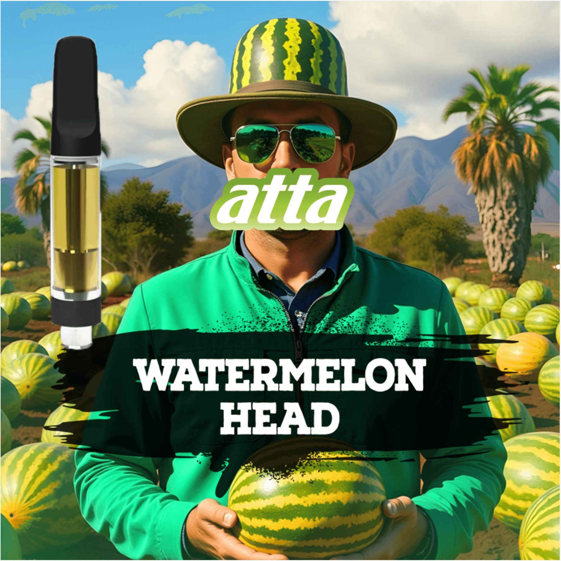 Atta Cannabis Watermelon Head (I) - Atta - 1g Vape Cart