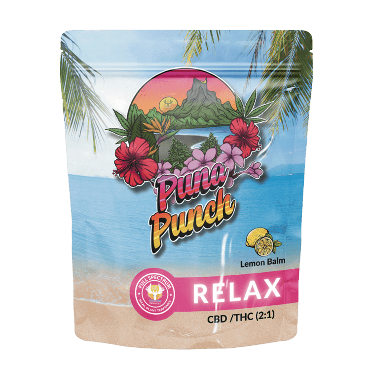 Lazy River Products RELAX Puna Punch Gummies (2:1, CBD:THC) 10pk