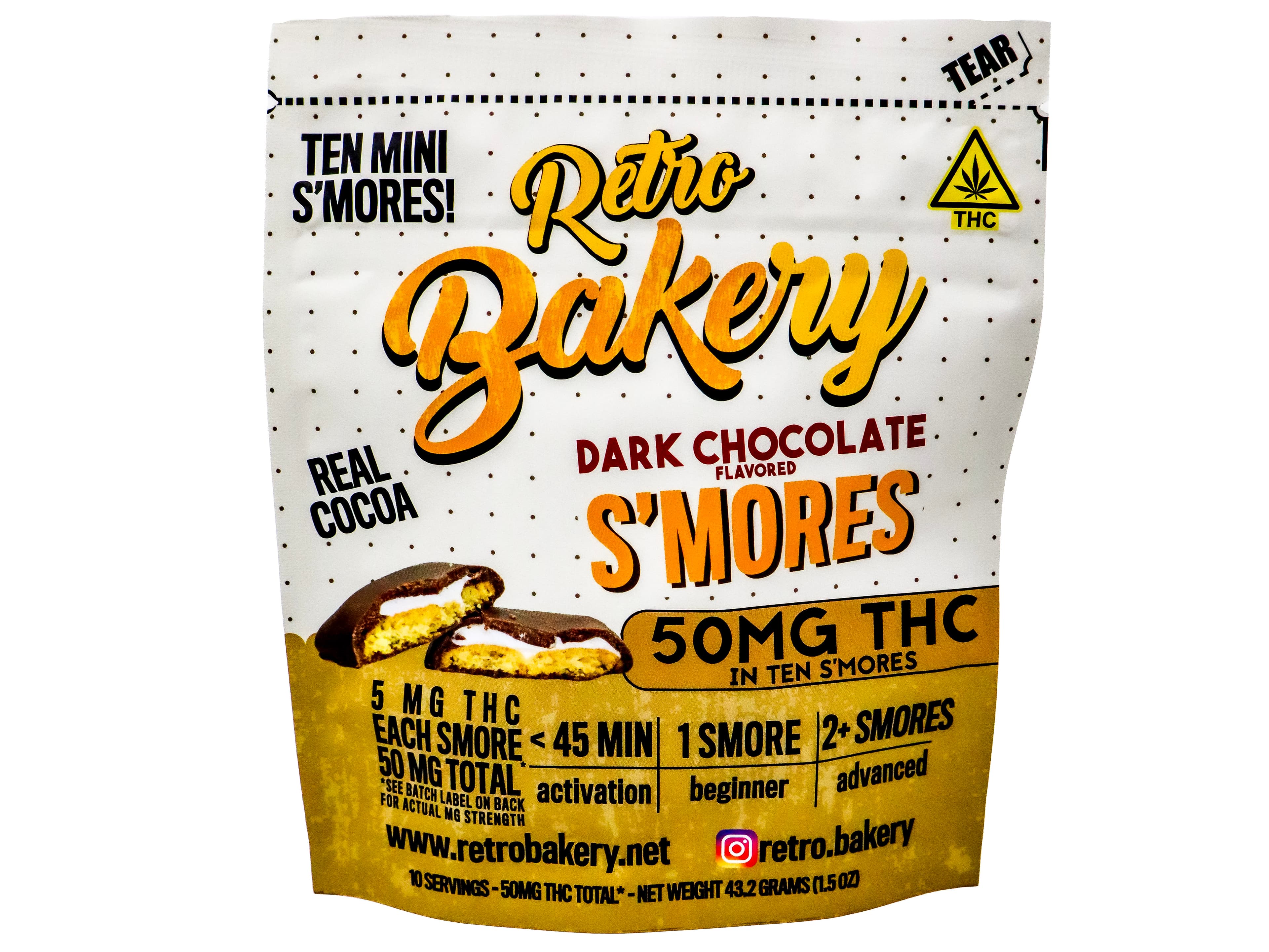 Retro Bakery RBR Dark Chocolate S'mores 10pk 50mg THC 7209849252