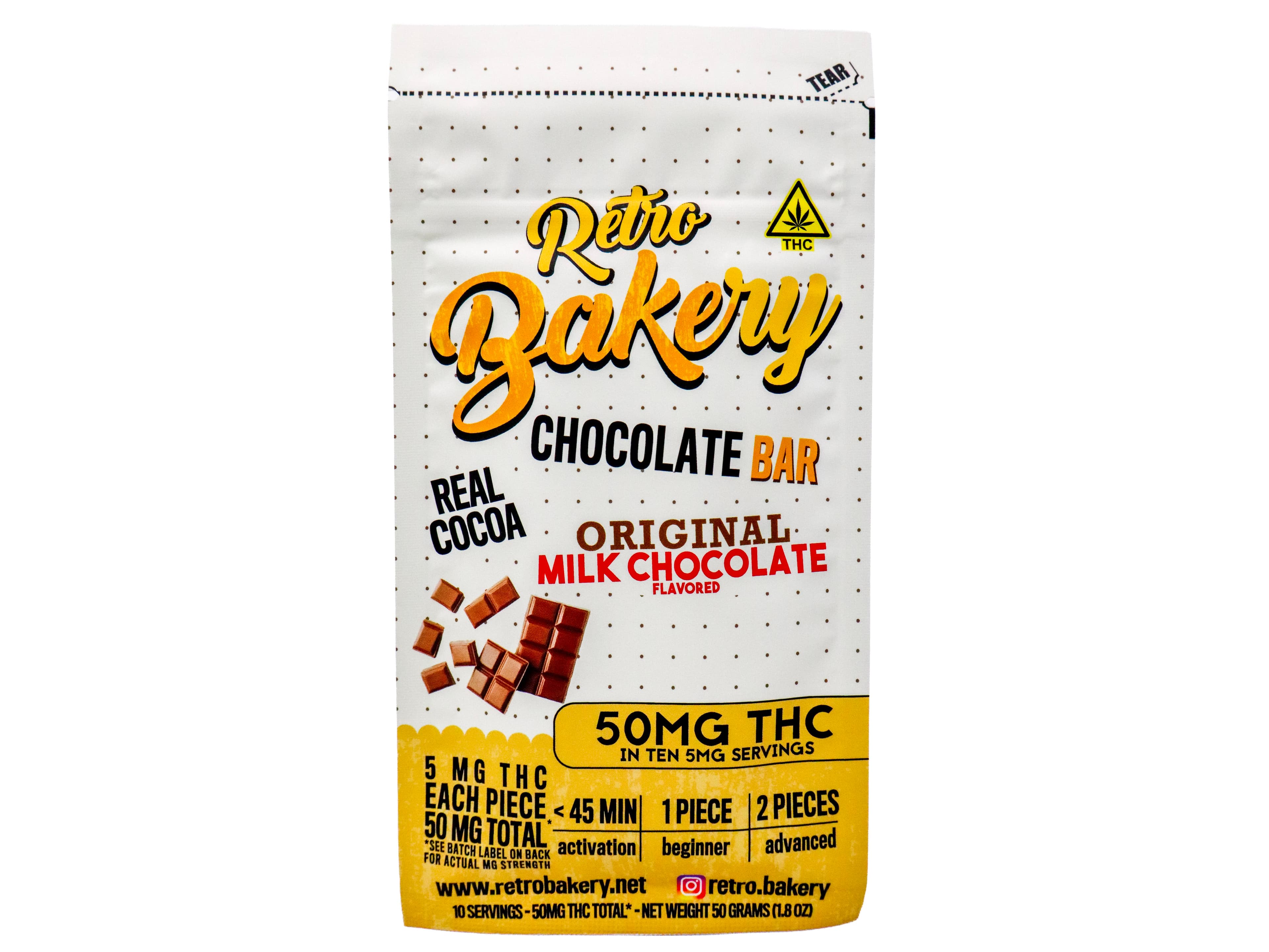 Retro Bakery RBR Milk Chocolate Bar 10pk 50mg THC 7438267765