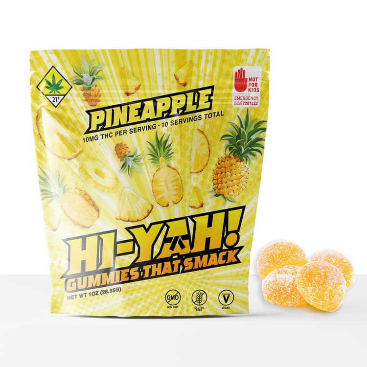 Hi-Yah Pineapple - Hash Rosin Gummies 10pk 100mg