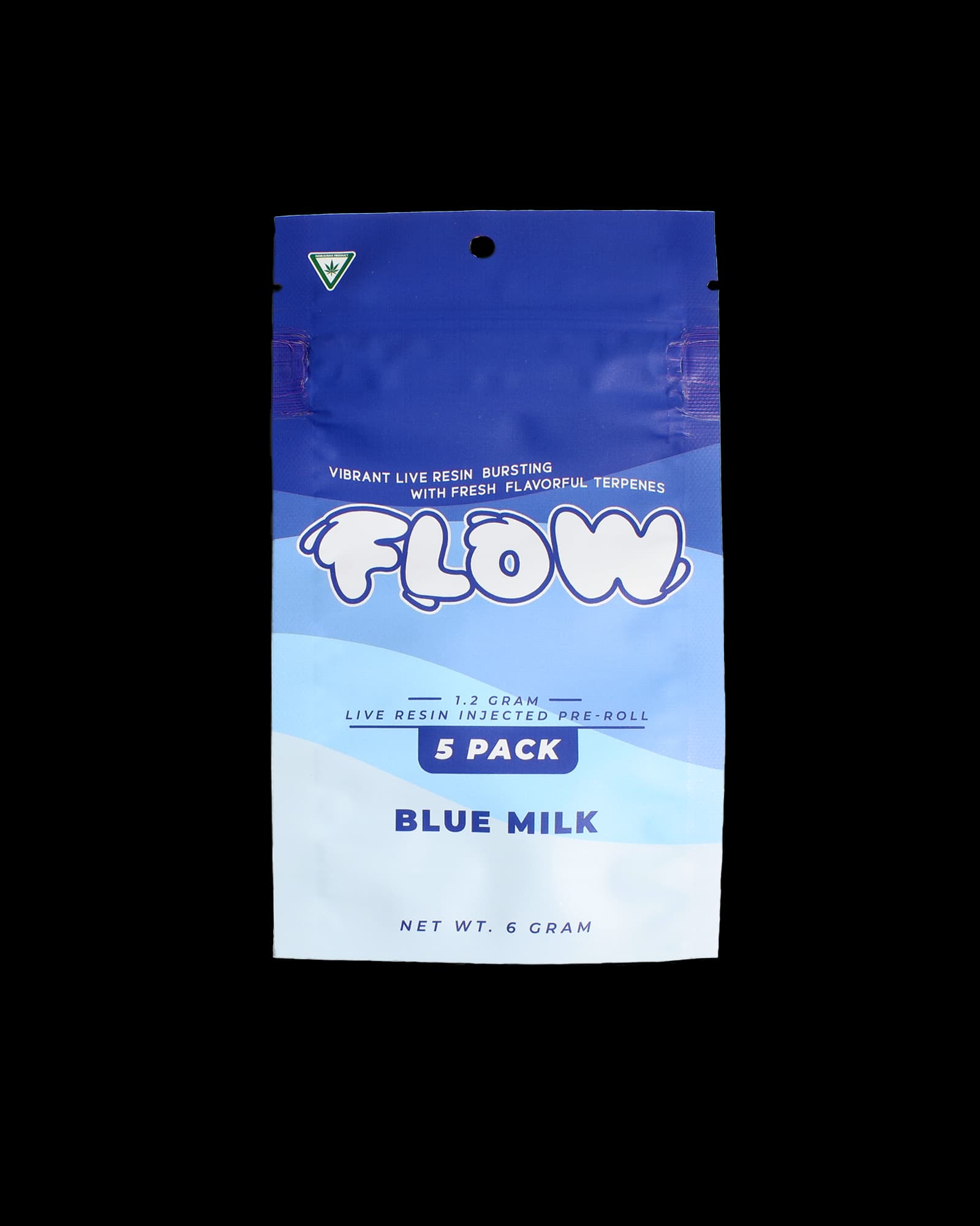 FLOW BLUE MILK LIVE RESIN INFUSED PREROLL 5-PACK