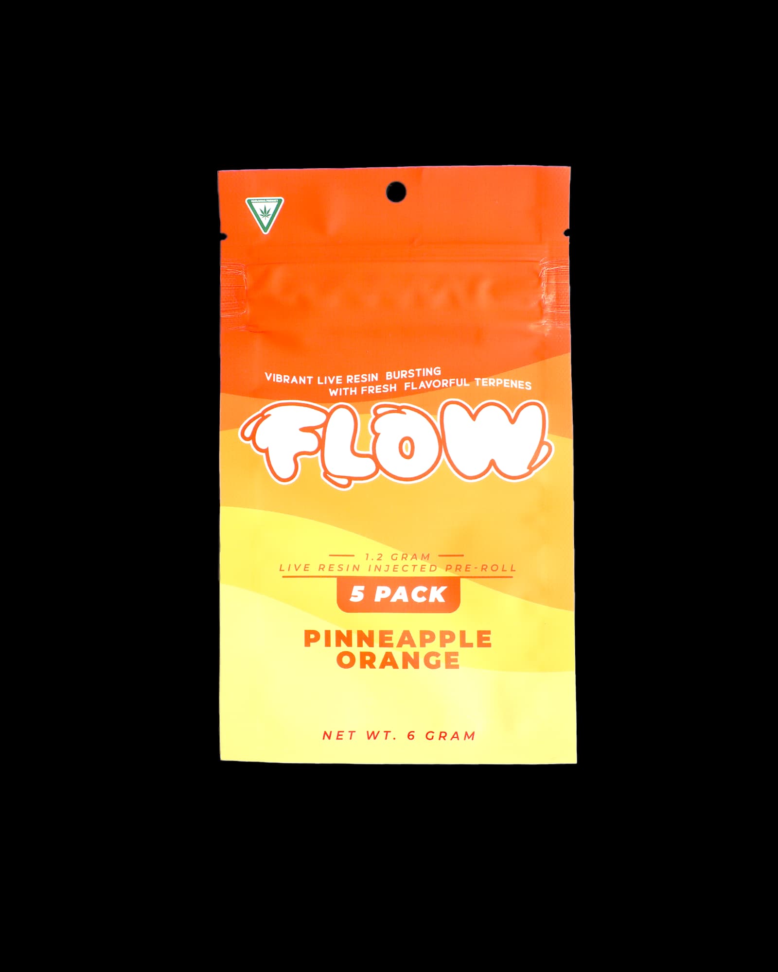 FLOW PINEAPPLE ORANGE LIVE RESIN INFUSED PREROLL 5-PACK
