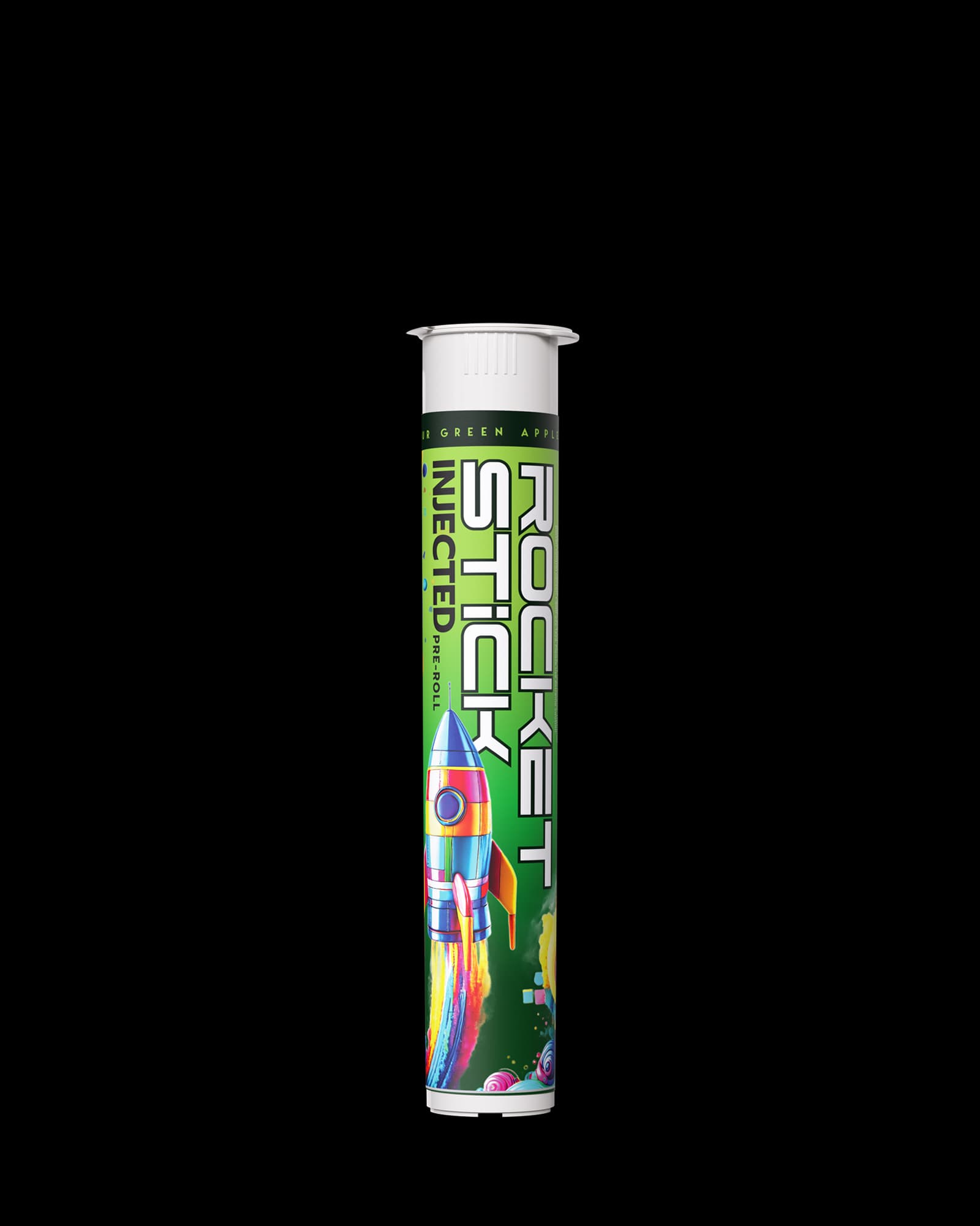 ROCKET SOUR GREEN APPLE INJECTED INFUSED PREROLL 1.2G