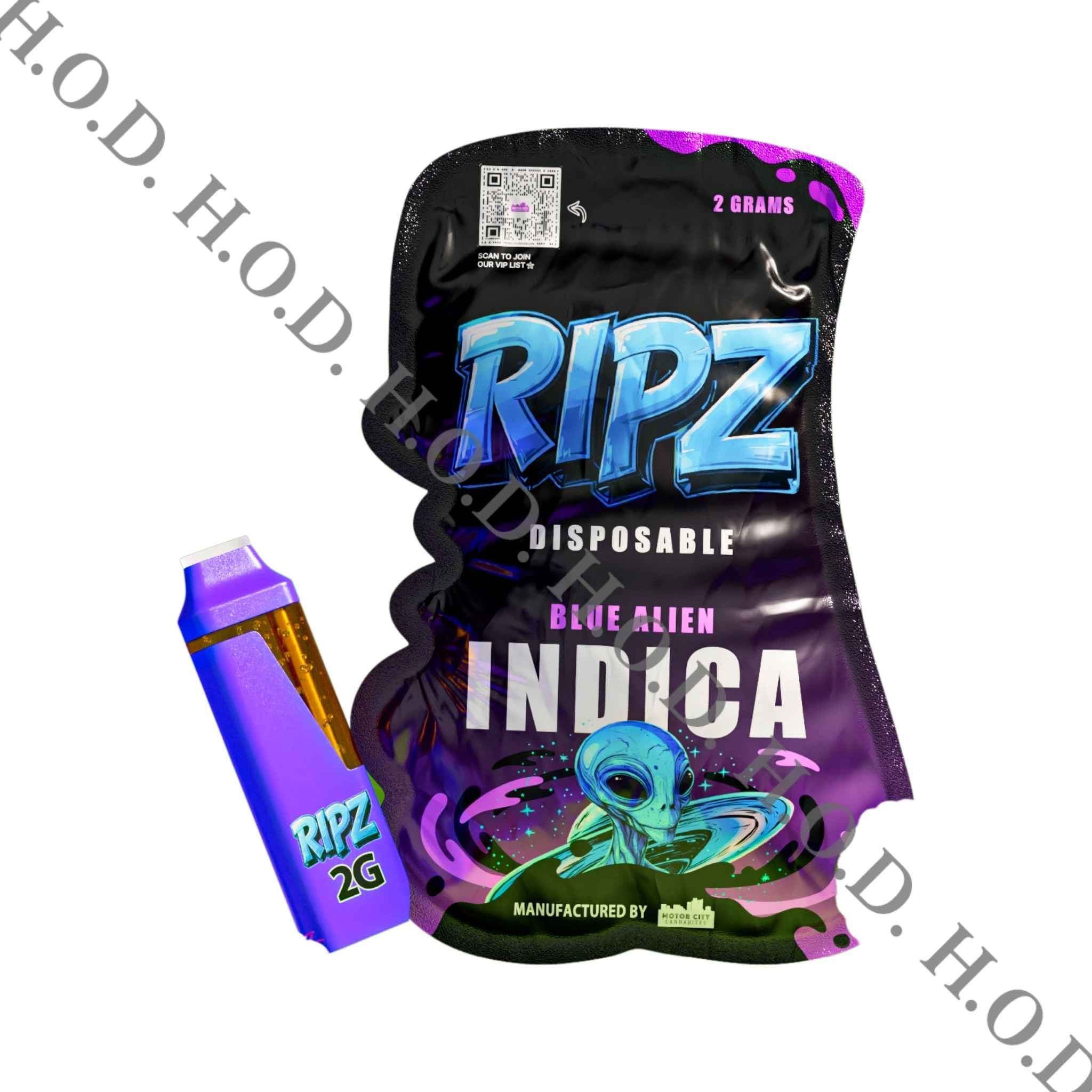 Ripz Ripz Blue Alien Disposable 2g