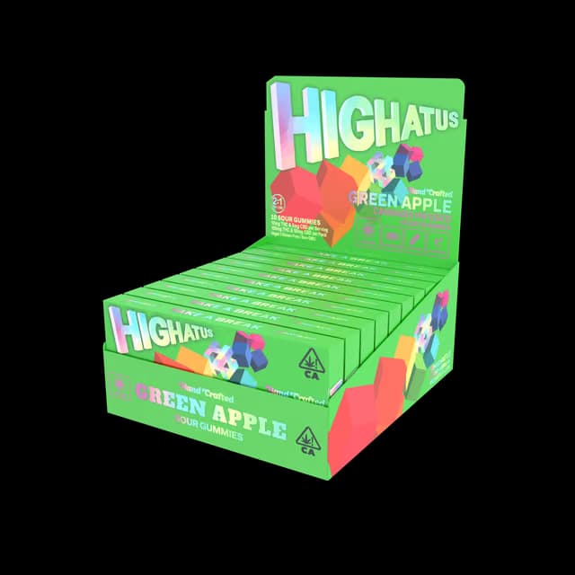 HIGHATUS Green Apple CBD | 100mg Gummies