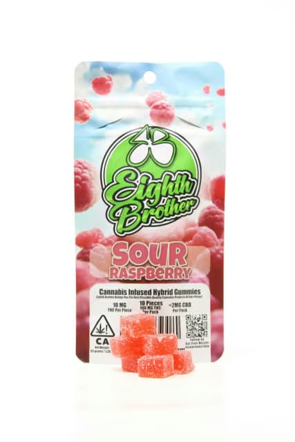Eighth Brother Sour Raspberry | 100mg Gummies