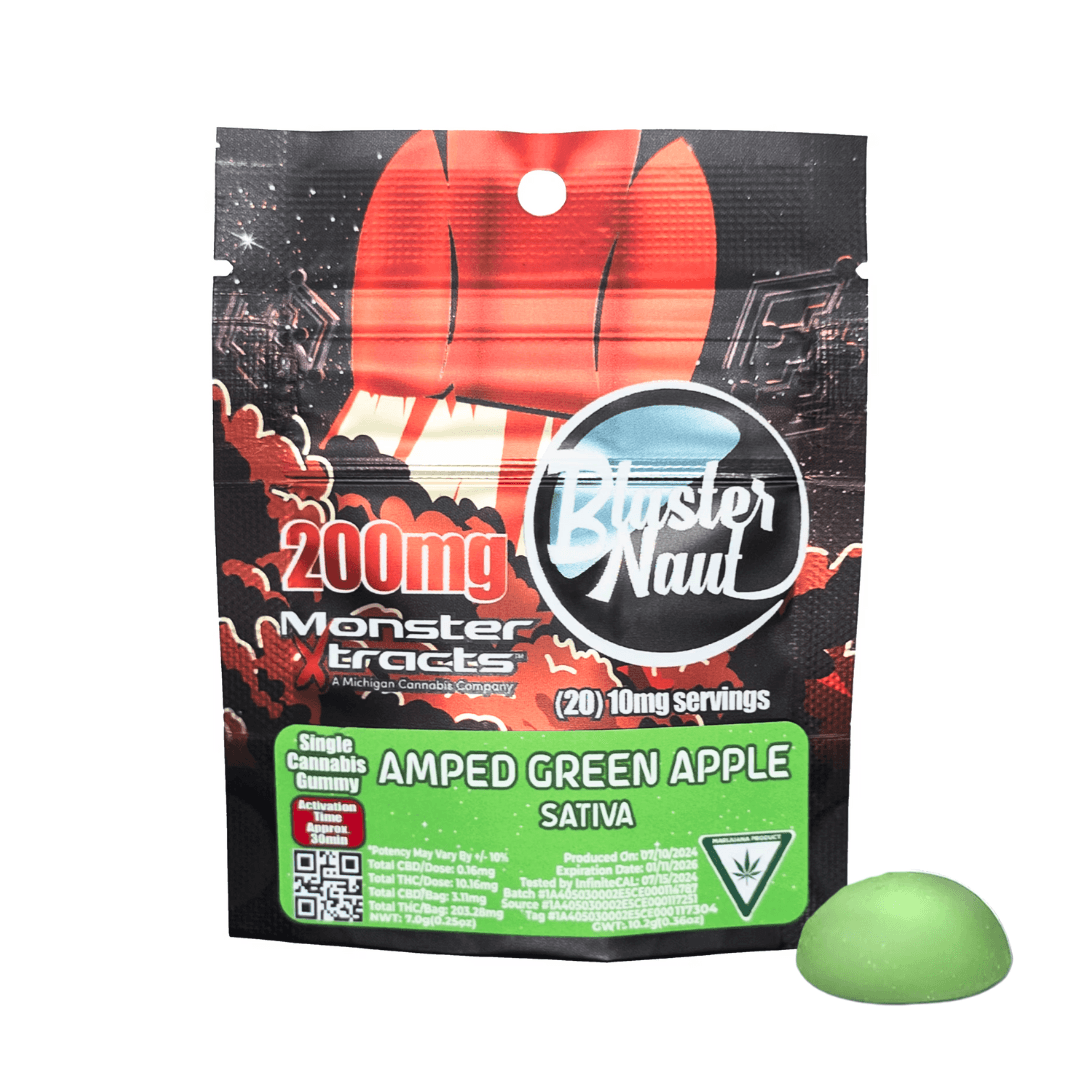 Monster Xtracts Blaster Naut Amped Green Apple Gummy | 200mg