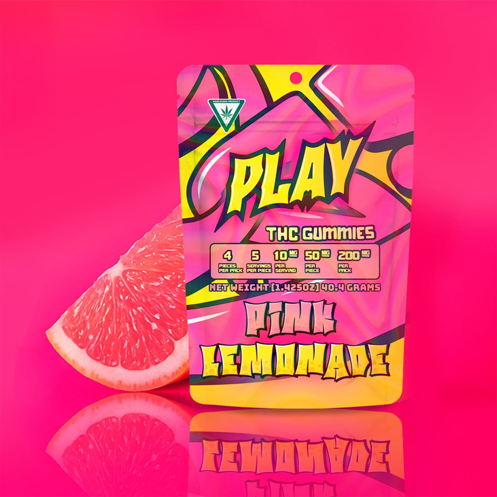 PLAY 200mg High Dose Gummies - Pink Lemonade