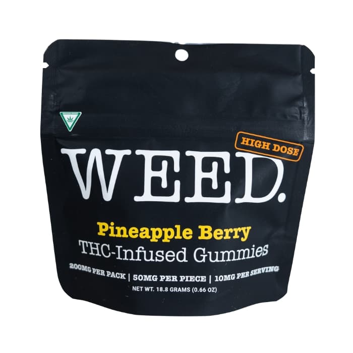 WEED. Weed. - Gummies - 200mg High Dose - Pineapple Berry