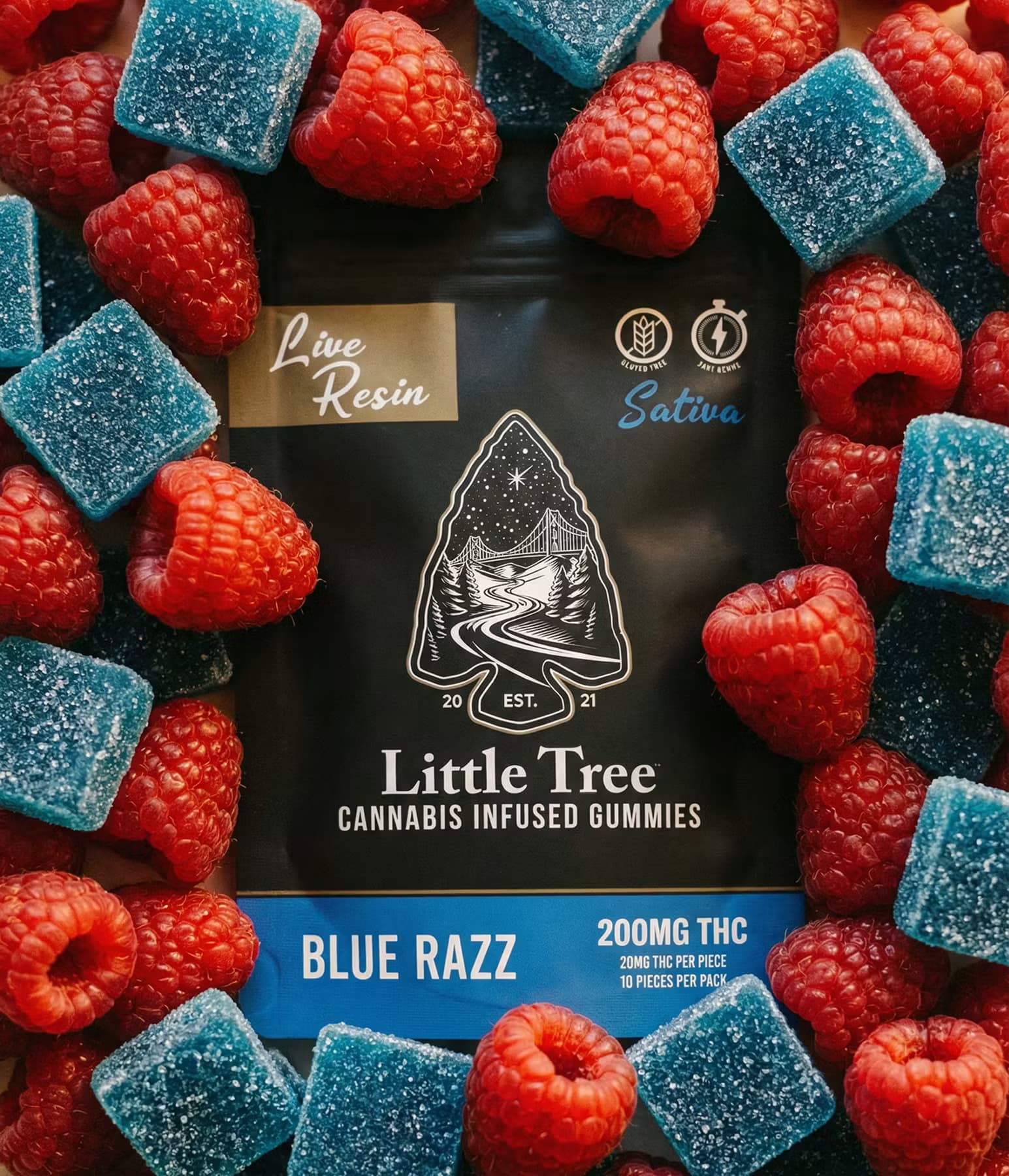Little Tree Little Tree - Gummies - 200mg Live Resin - Blue Razz - Sativa
