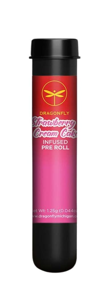 Dragonfly Strawberry Cream Cake | Infused Single Pre-Roll | 1.25g