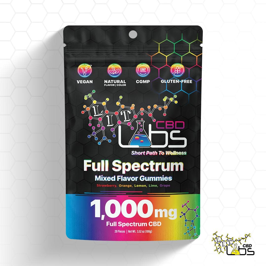 Lit Labs Mixed Flavor Full Spectrum CBD Gummies