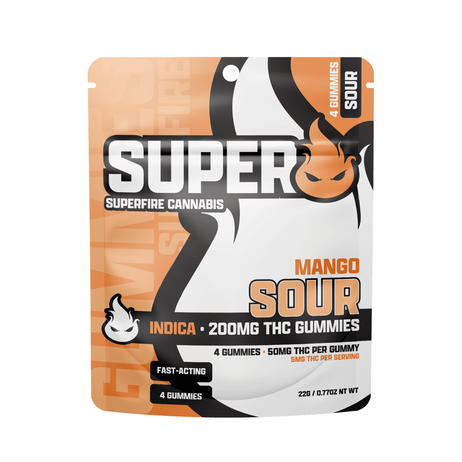 SUPERFIRE 200mg Gummies - Sour Mango
