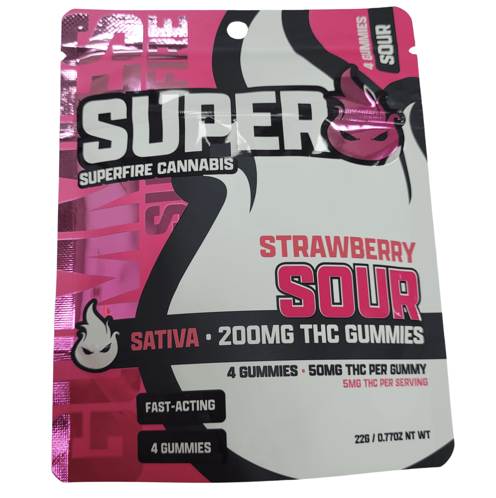 Superfire Superfire: Sour Strawberry 200MG Gummies