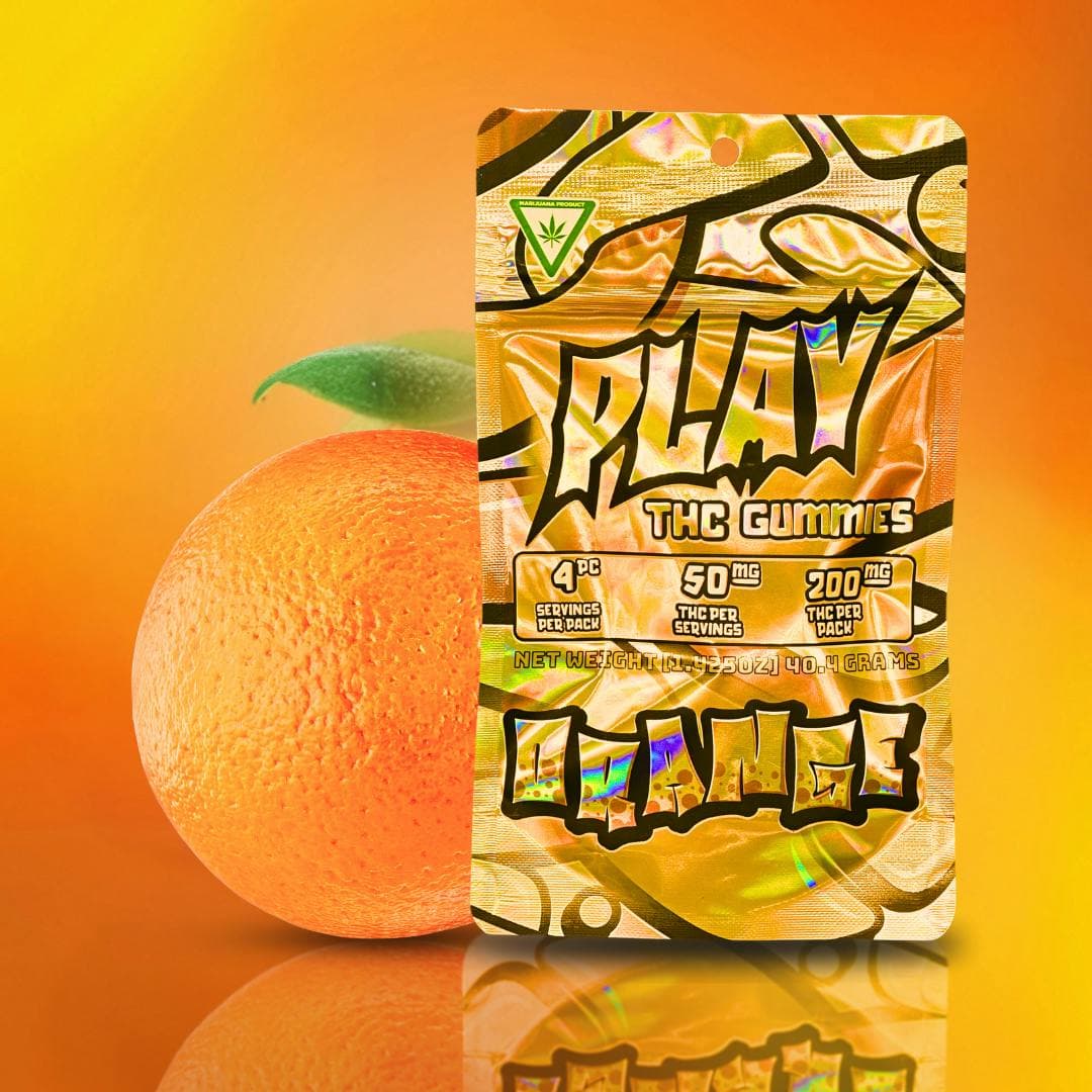 PLAY ORANGE GUMMIES - 200MG
