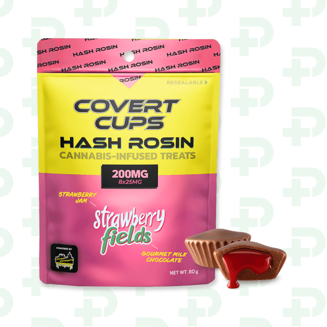 Covert Cups Covert Cups Strawberry Fields Hash Rosin Chocolate Cups 200mg
