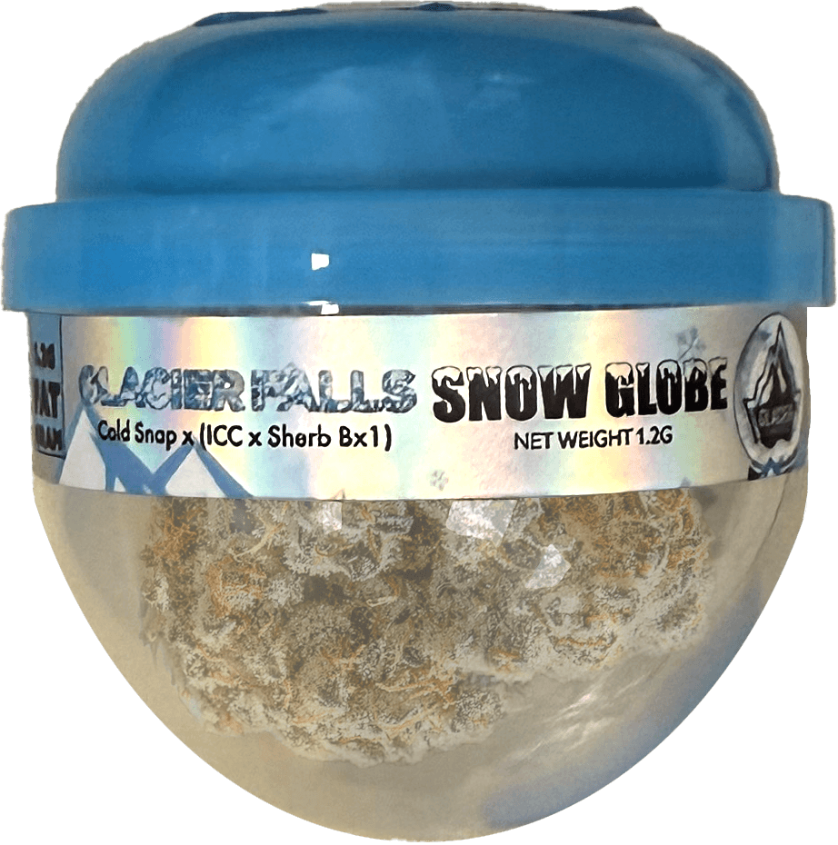 Glacier Cannabis Black Ice Snow Globe