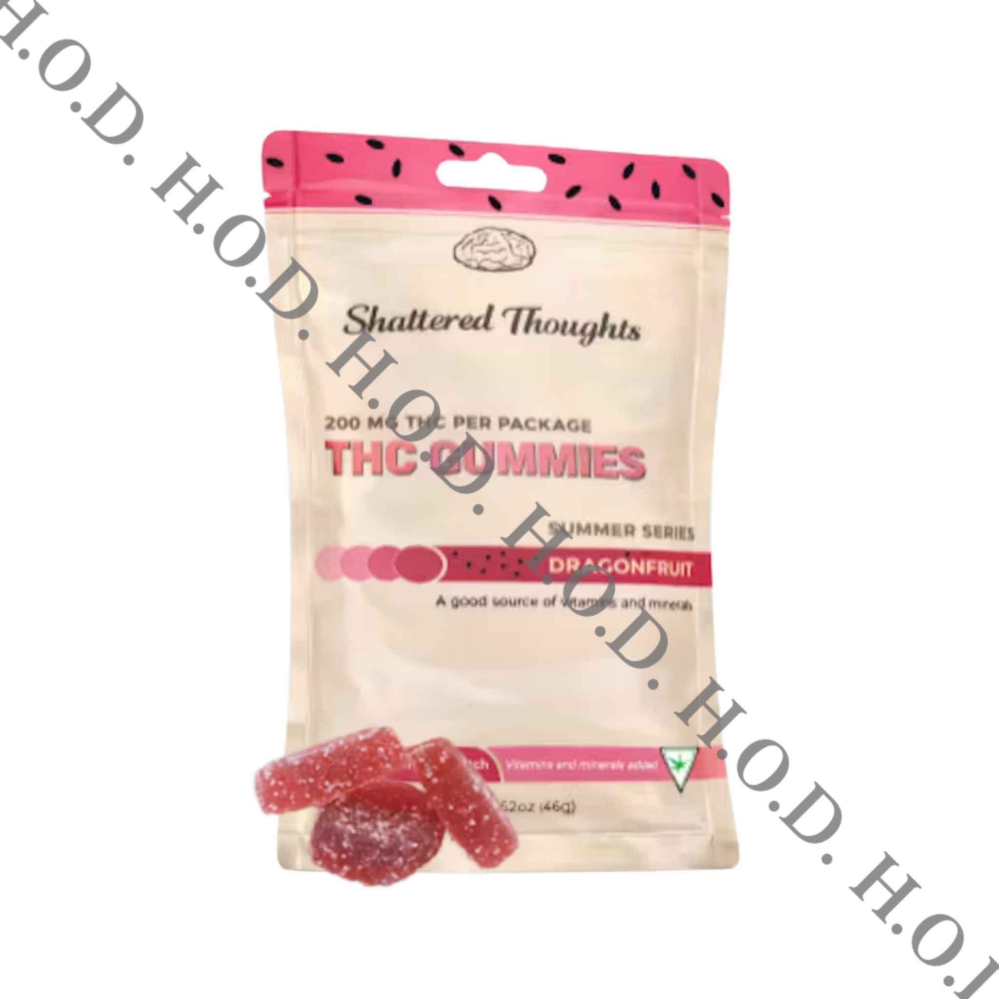 Shattered Thoughts Shattered Thoughts Dragonfruit Gummies 200mg