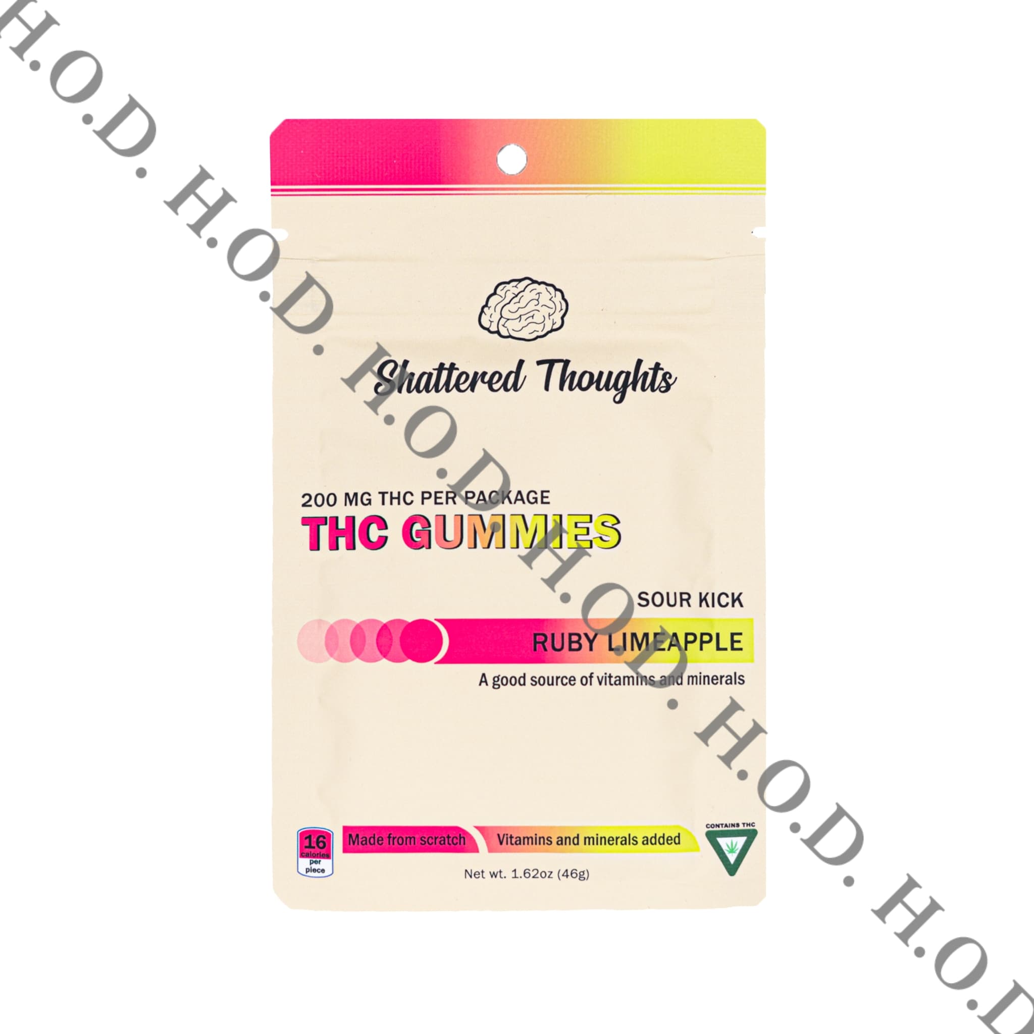 Shattered Thoughts Shattered Thoughts Ruby Limeapple Gummies 200mg