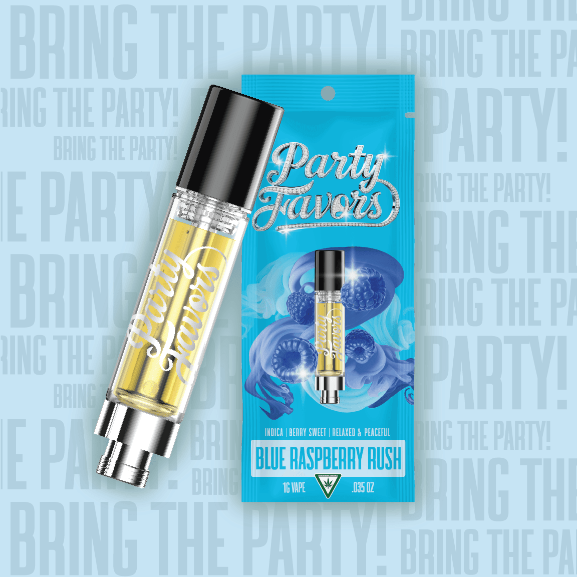 Party Favors Blue Raspberry Rush | Cart | 1g