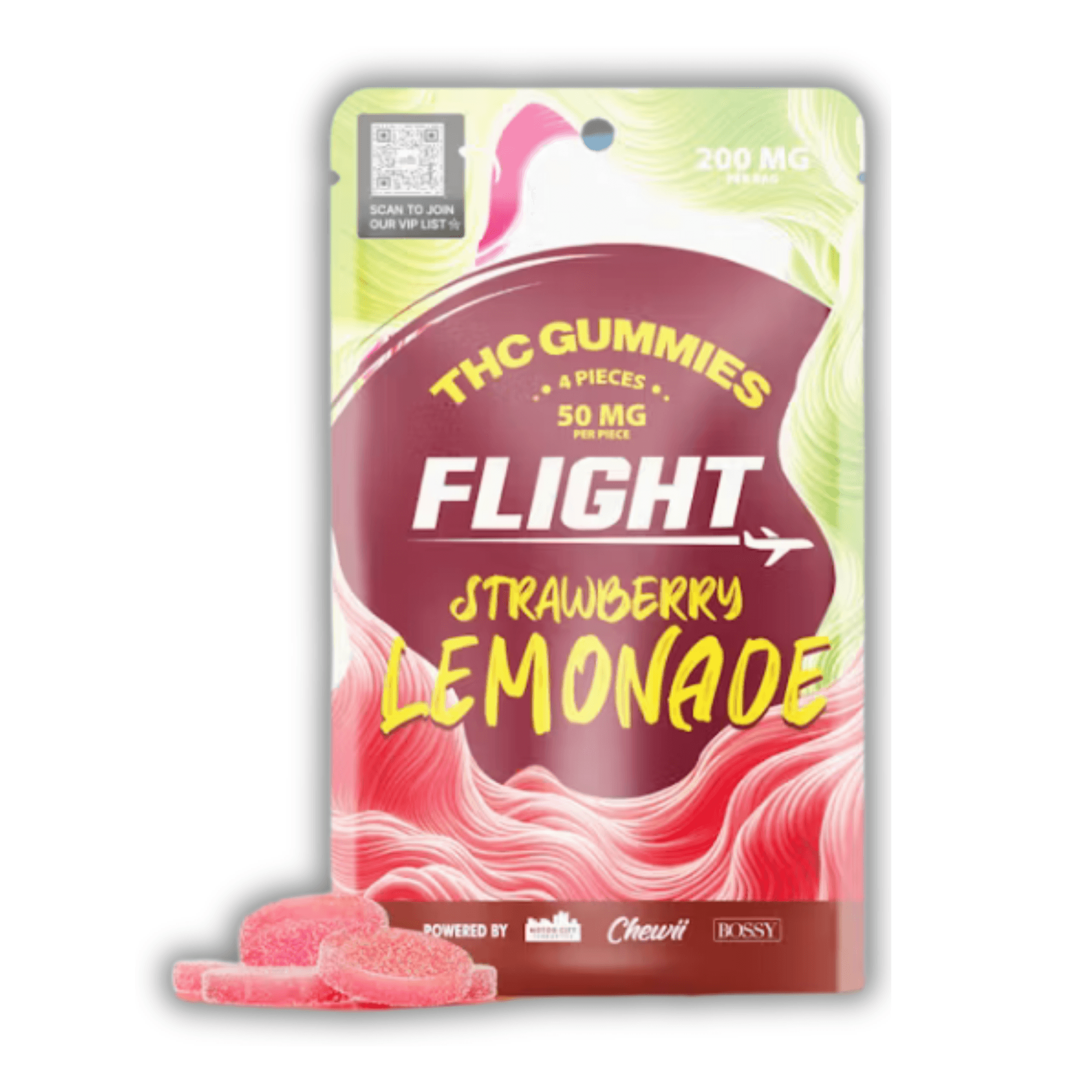 Flight Flight 200mg Gummies Strawberry Lemonade