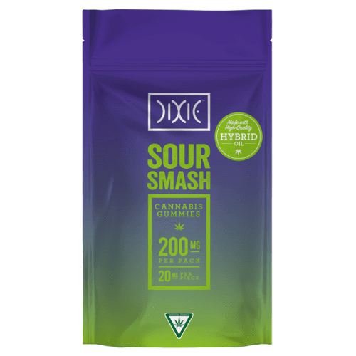 Dixie Dixie Sour Smash Hybrid Gummies 200mg THC