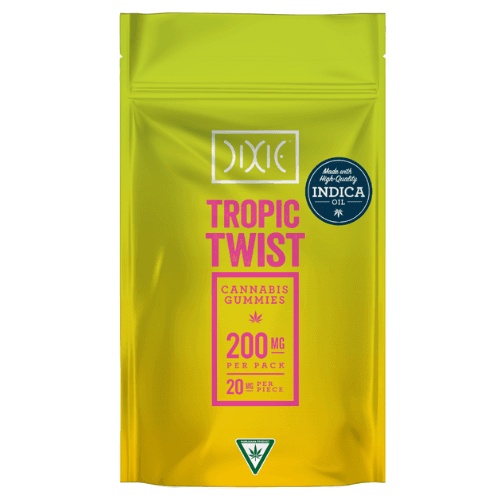 Dixie Dixie Tropic Twist Indica Gummies 200mg THC