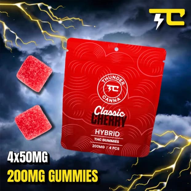 Thunder Canna 200mg Gummies - Classic Cherry