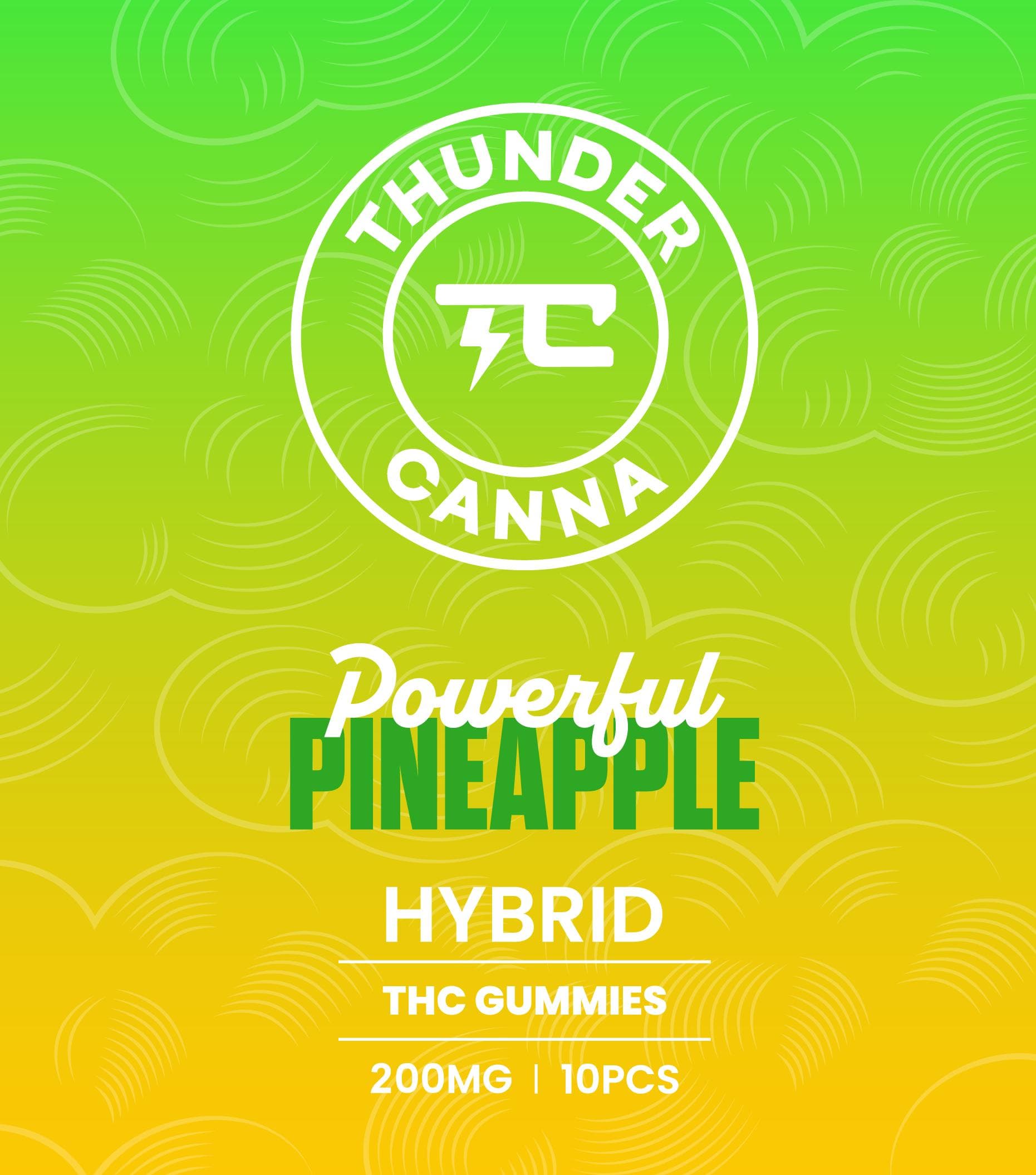 Thunder Canna Powerful Pineapple Gummies 200mg