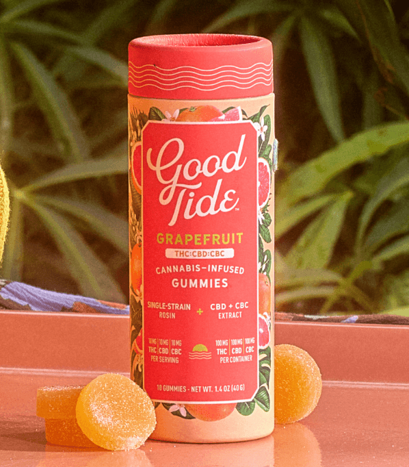 Good Tide Good Tide Edibles 10pk/100mg Rosin- Grapefruit 1:1:1 (THC:CBD:CBC)