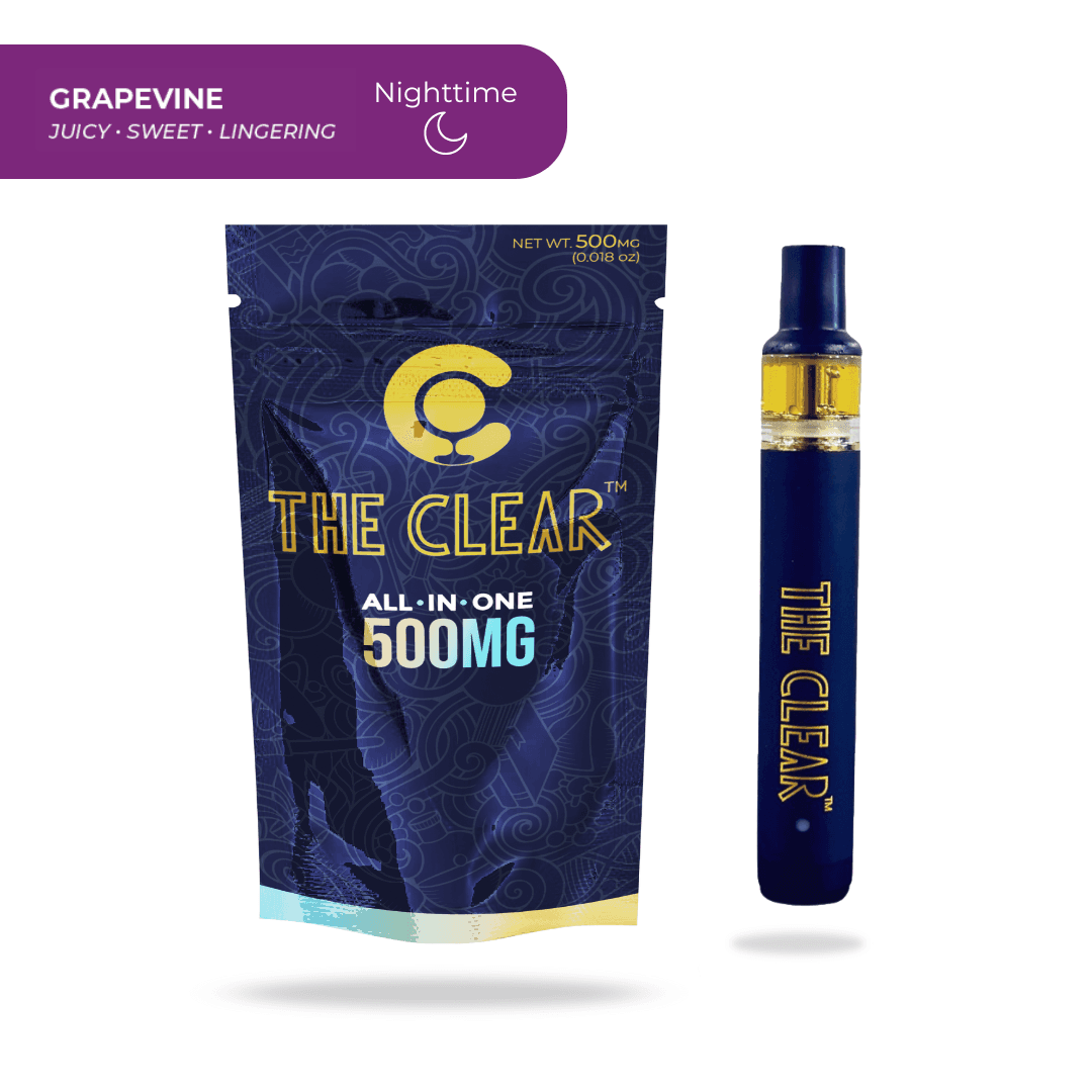 The CLEAR The Clear Vape Disposable 0.5g- Grapevine