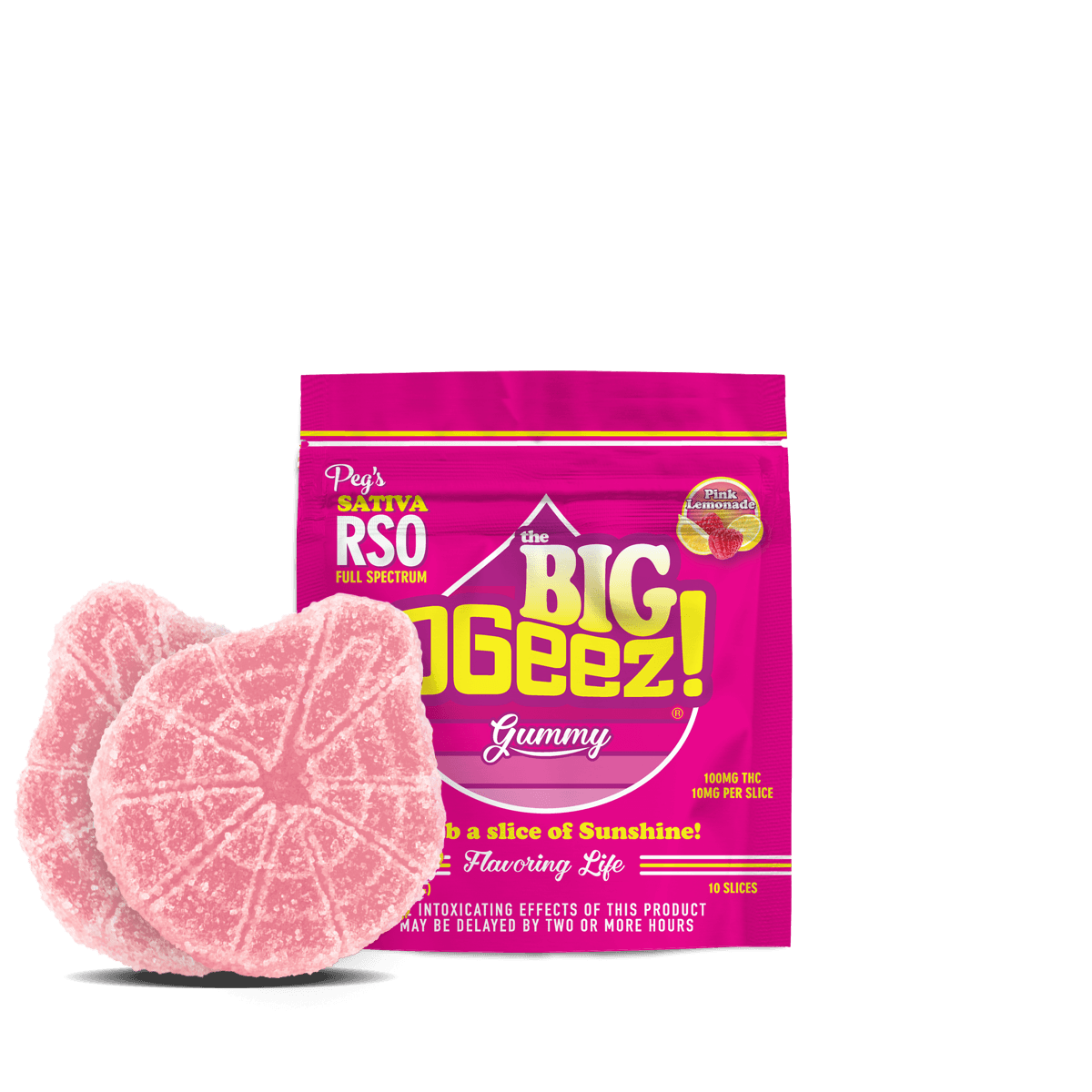 OGeez! Peg's BIG Pink Lemonade RSO - Gummies