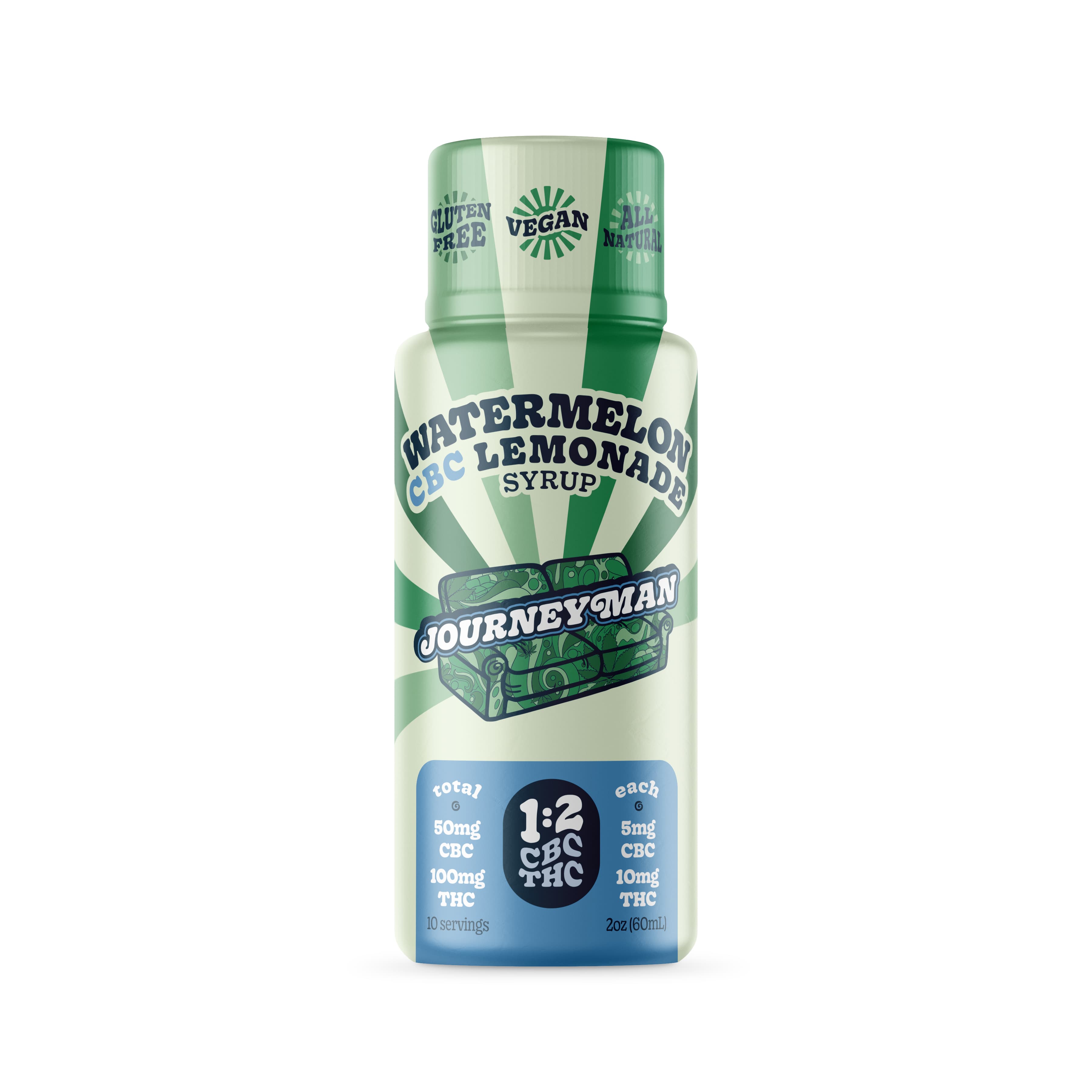 Journeyman Watermelon Lemonade | 1:2 CBC:THC Syrup | 100mg Beverages