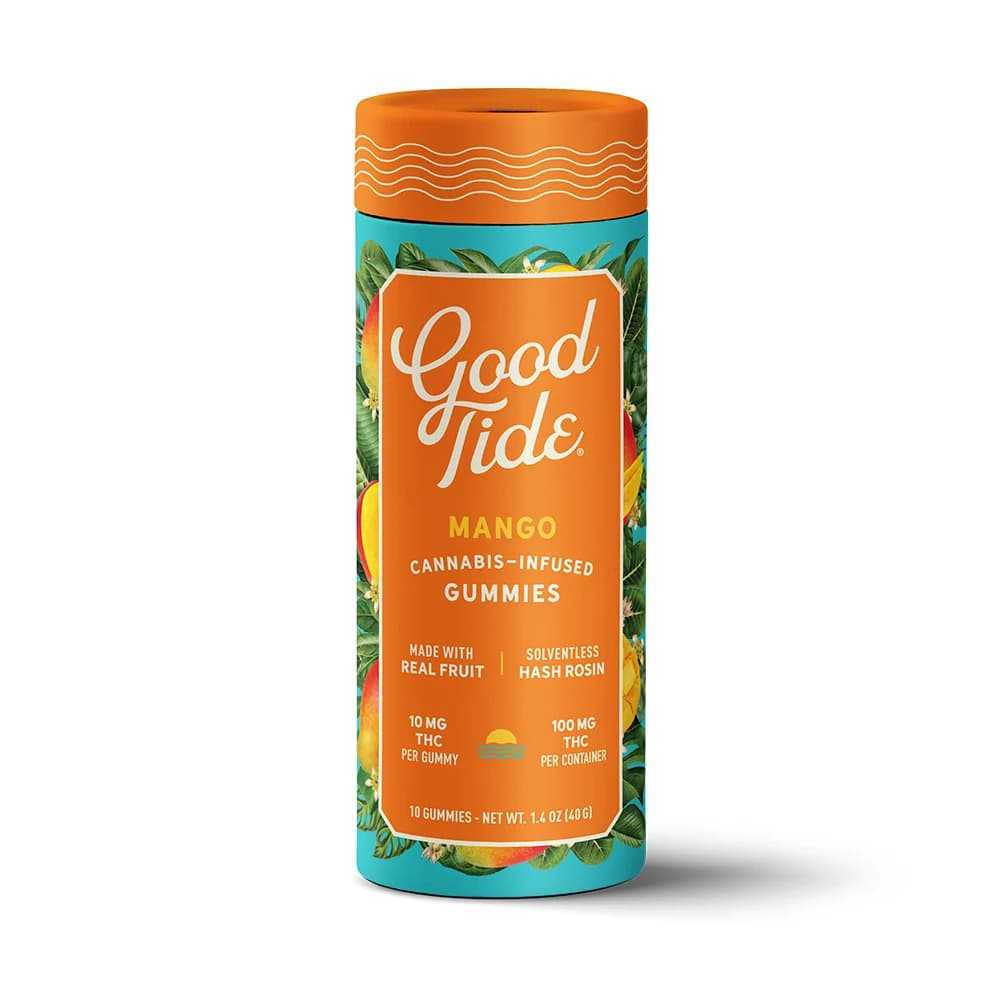 Good Tide Mango Single-Strain Hash Rosin Gummies | Mellow | 100mg