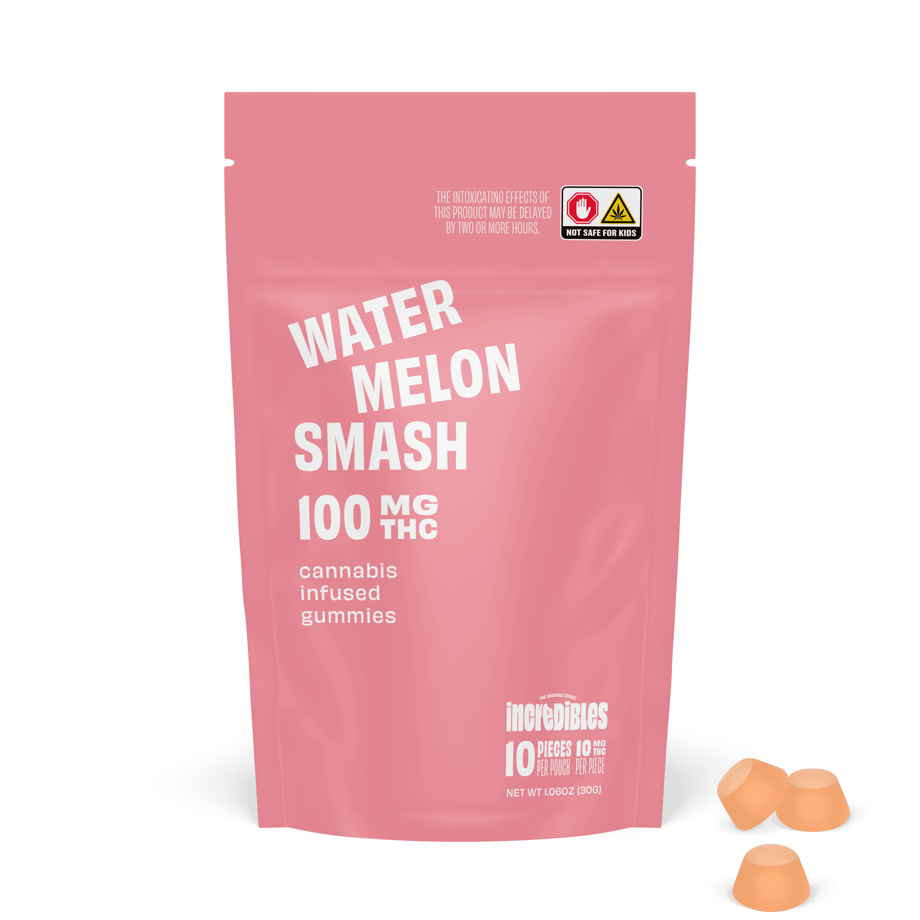 incredibles Watermelon Smash | Gummies | 10 pack | 100mg THC