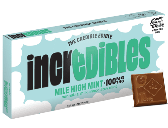 incredibles Mile High Mint Bar | Chocolate | 10 pack | 100mg THC