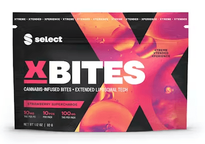 Select Select Edibles X Bites 10pk/100mg- Strawberry Supercharge