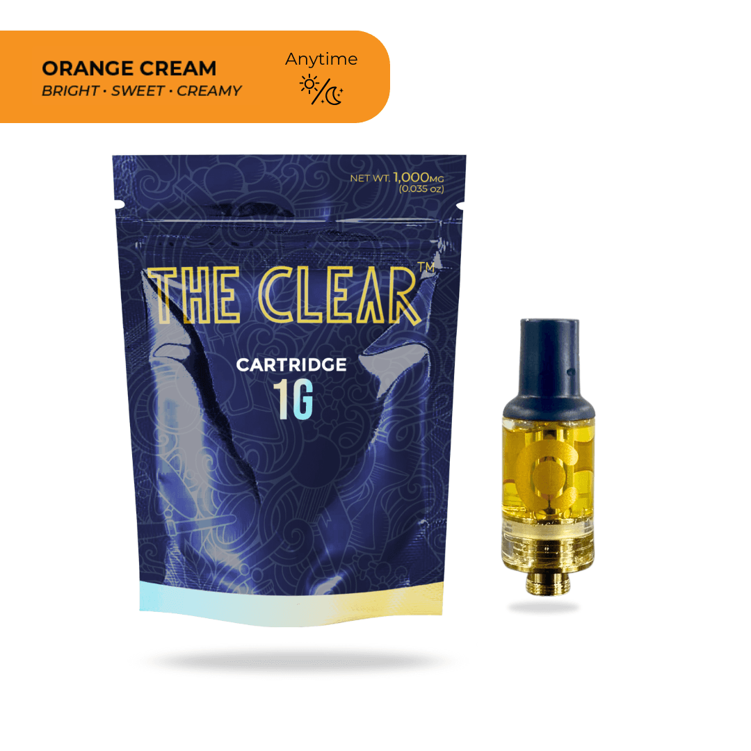 The CLEAR The Clear Vape Cart 1g- Orange Cream