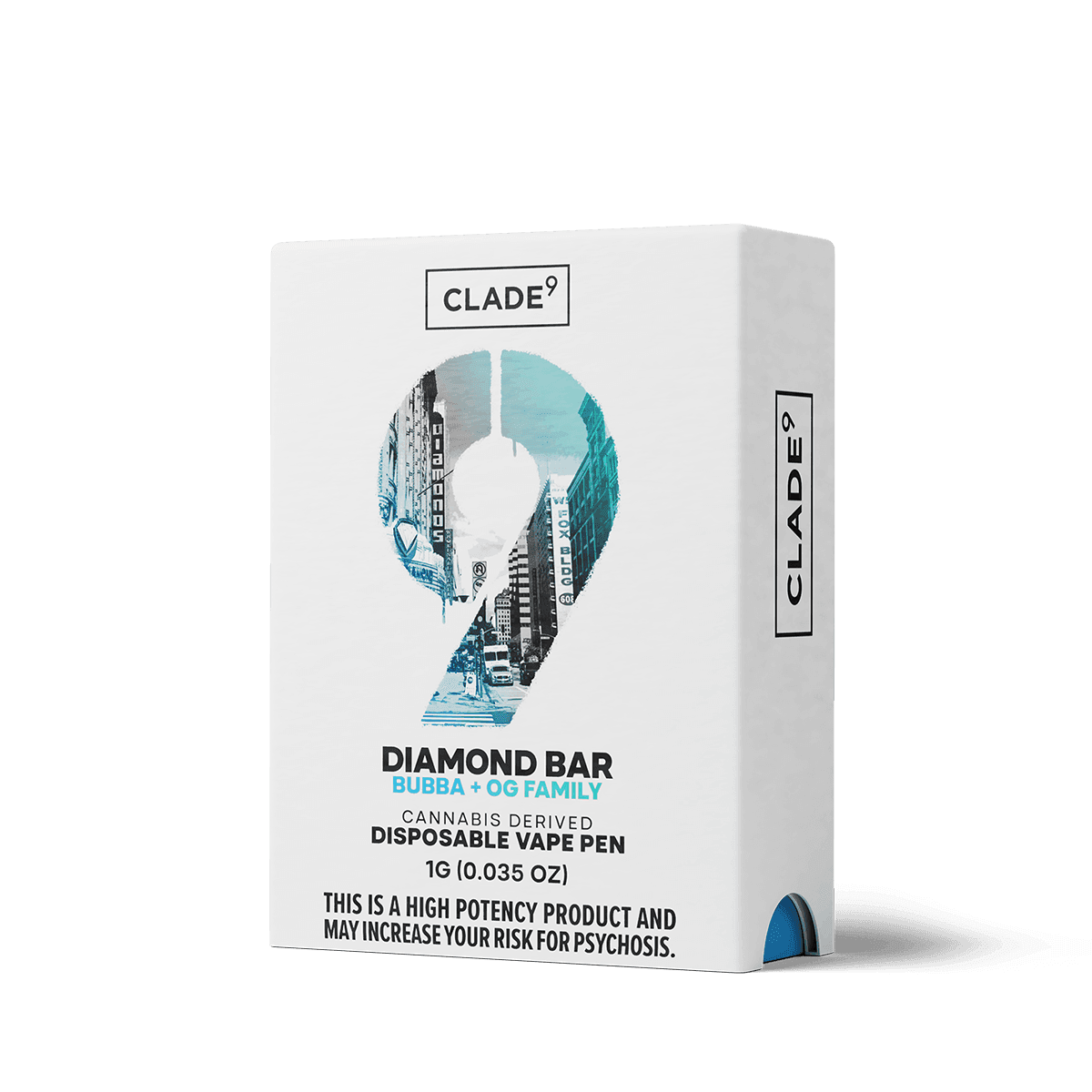 Clade9 Clade9 Vape Disposable 1g Distillate- Diamond Bar
