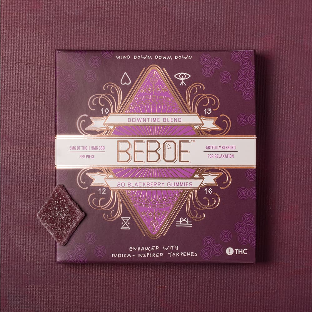 BEBOE 1:1 Downtime Blackberry [20pk] (100mg CBD/100mg THC)