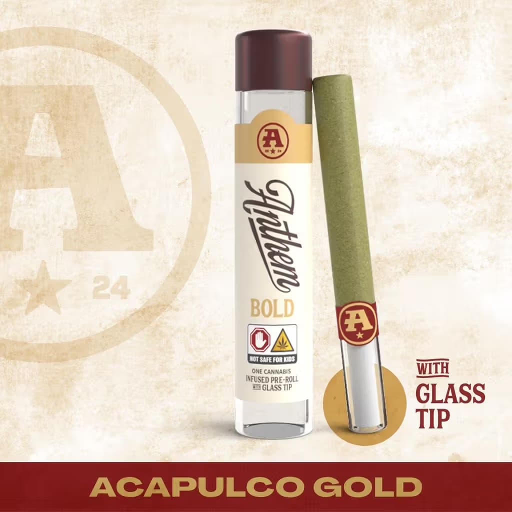 Anthem Bold Glass Tip Infused Acapulco Gold Pre-Roll 1g