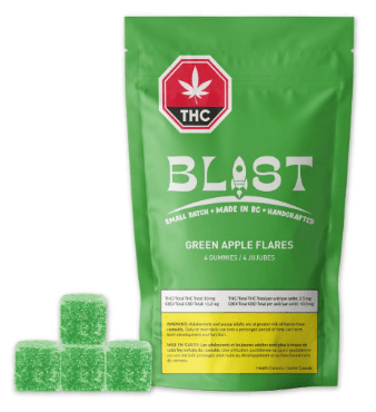 BLAST Green Apple Flares - 4pc x 2.5mg