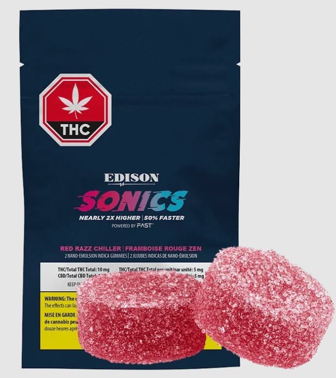 Edison Cannabis Co. Red Razz Chiller - 1:1 CBD:THC - 2 x 5mg