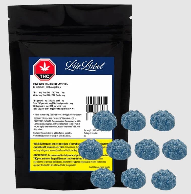 Lite Label Blue Raspberry - 10 x 1mg