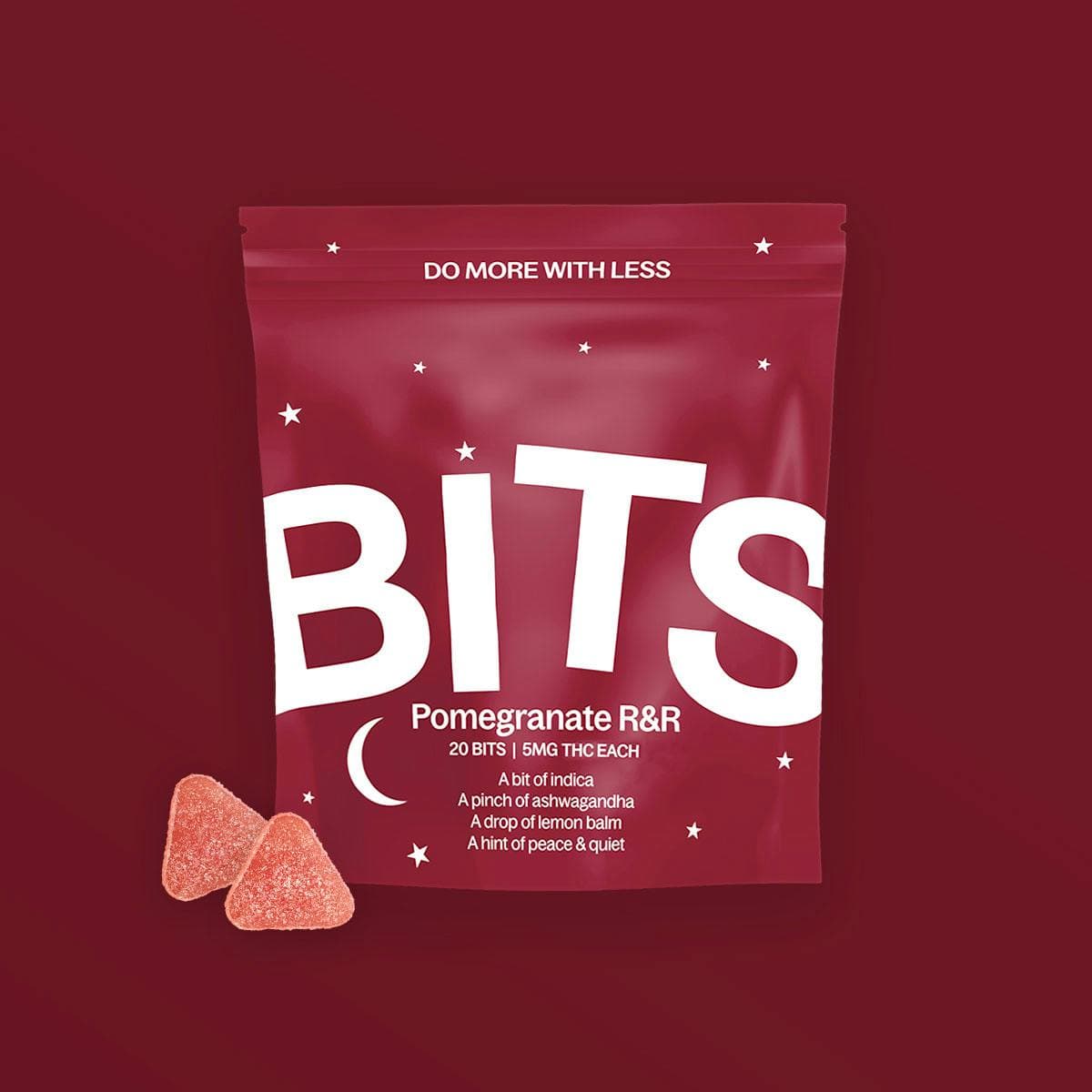Bits Pomegranate R&R 1:1 THC:CBN - 20pk Gummies